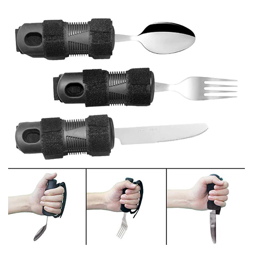 طقم ادوات تناول الطعام مقبض كبير وحزام