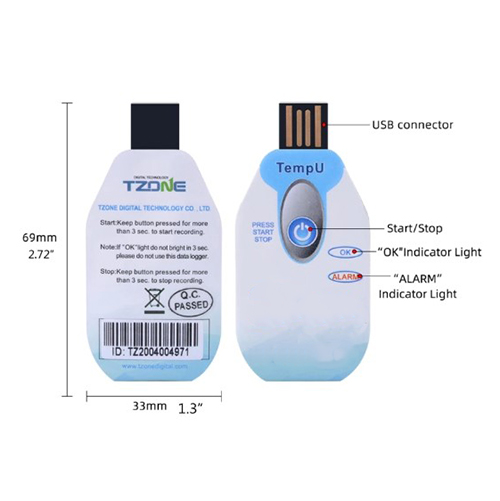 مسجل بيانات درجة الحرارة USB