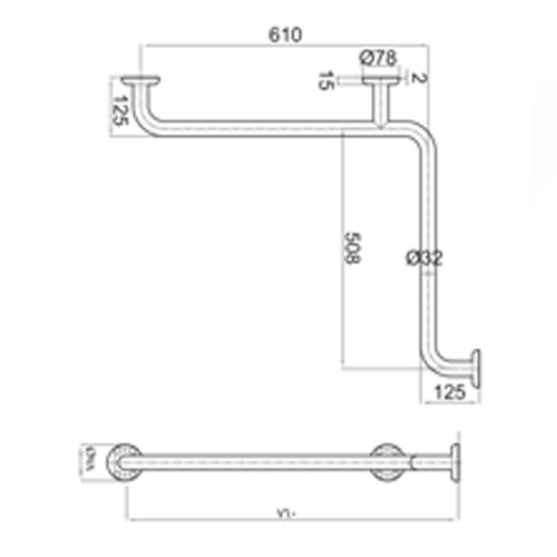 سبيس مقبض حمام أبيض FS-129