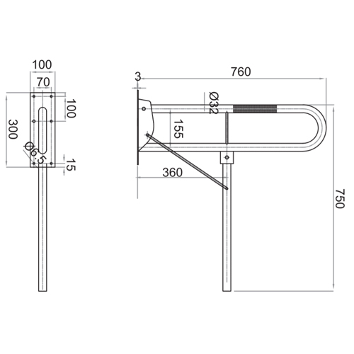 سبيس مقبض حمام ستانلس SB-229