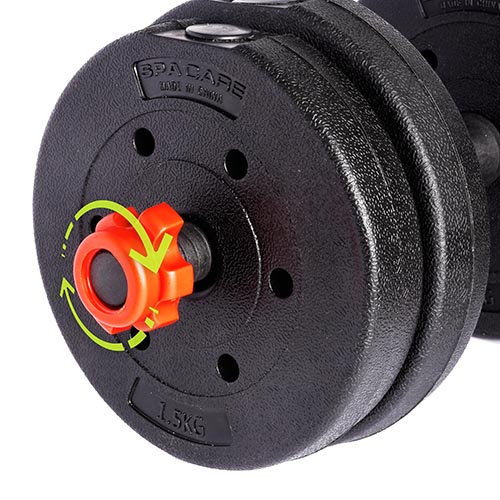 سباكير مجموعة اثقال دامبلز مع بار 10 كجم