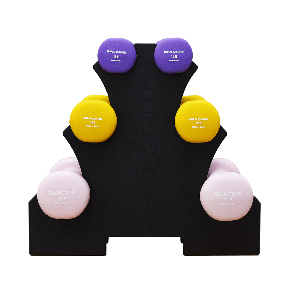 سباكير مجموعة 6 اوزان دامبلز مع حامل