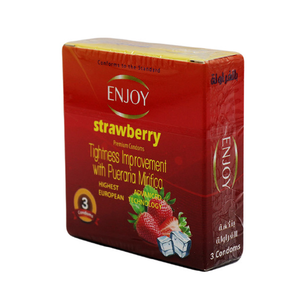 Enjoy condom male protection strawberry 3