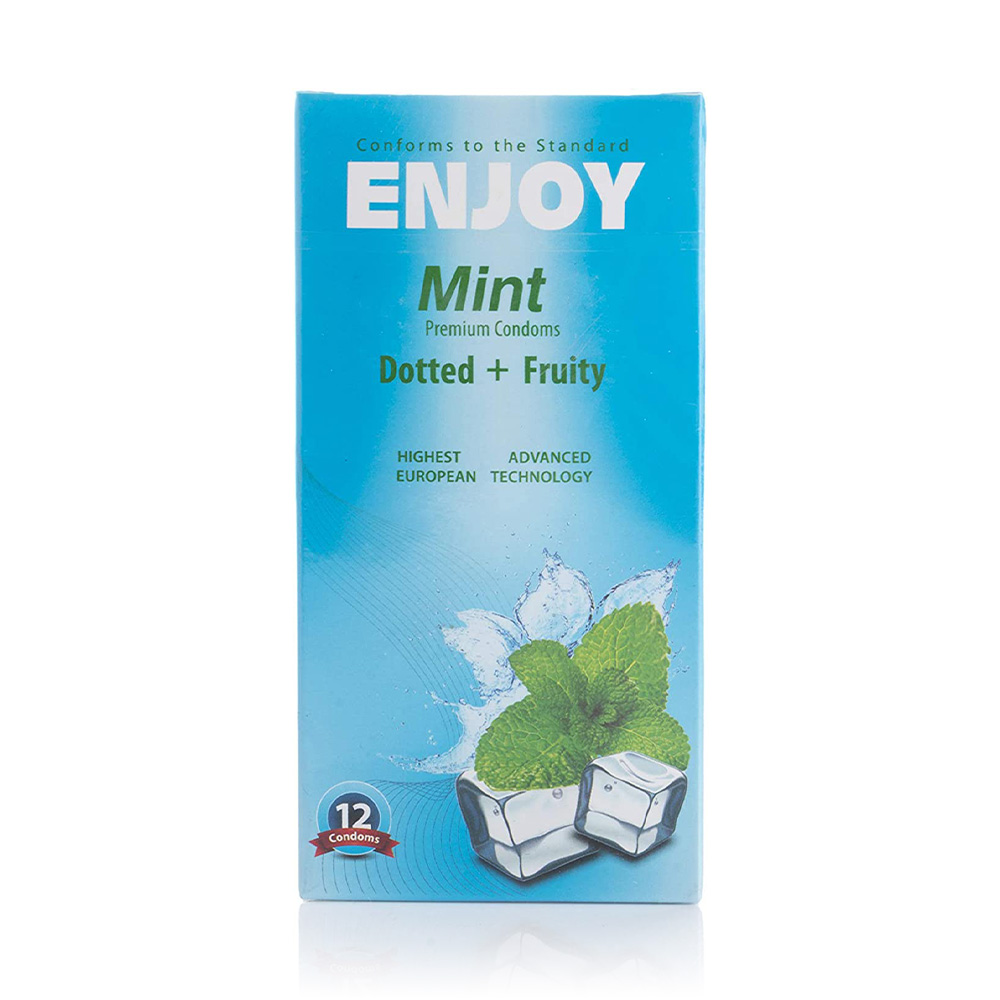 Enjoy condom male protector mint dotted