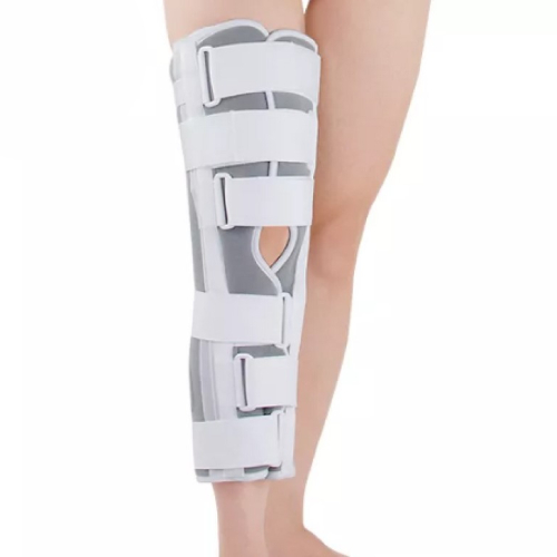Knee stabilization support at a two-angle